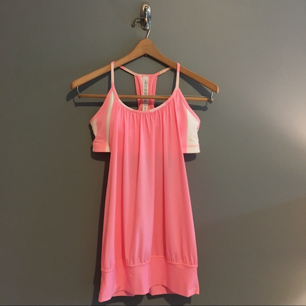 Lululemon Athletica No Limits Pink Tank W/ Bra